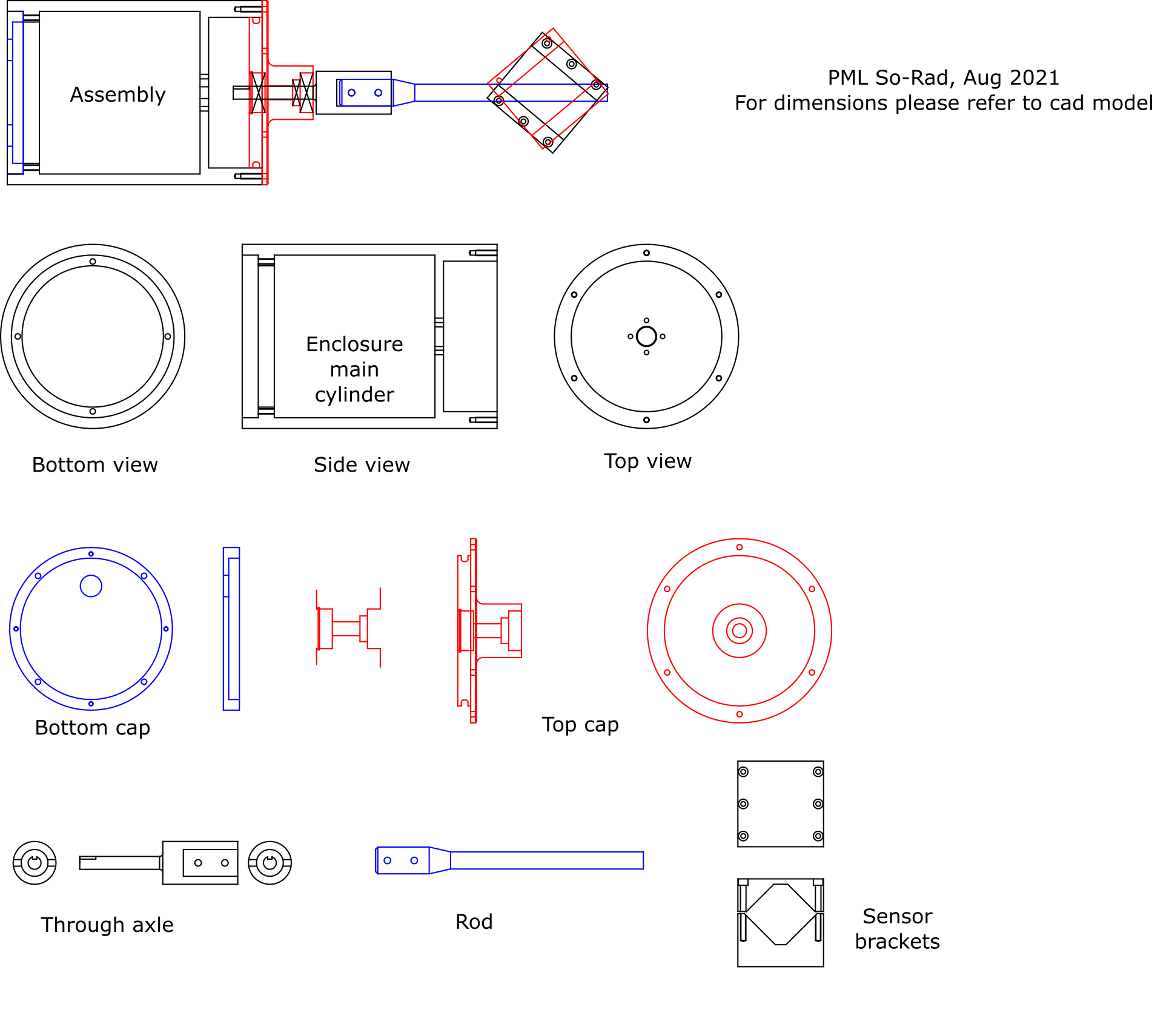 So-Rad component 2D CAD drawings