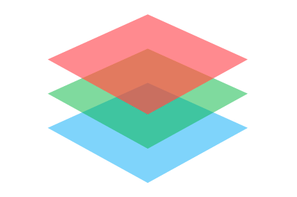 Sensor Icon of red, green and blue squares on top of each other